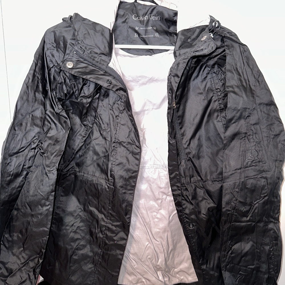 Hooded Black Rain Jacket